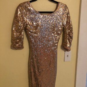 Lulus Gold Mini Dress